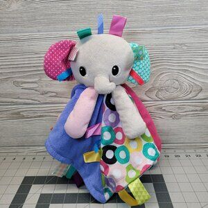 Baby Elephant Taggies Blanket Security‎ Bright Starts Ribbon Circle Plush Animal